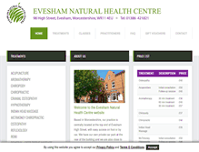 Tablet Screenshot of eveshamnaturalhealth.co.uk